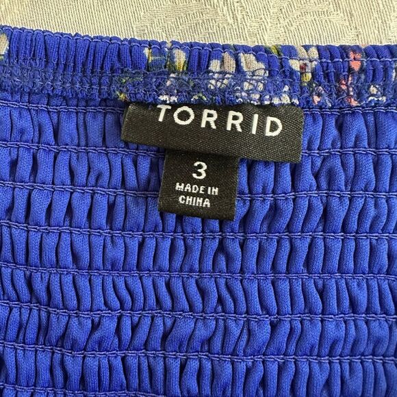 Torrid Blue Ruched Bustier Camisole - Picture 5 of 12